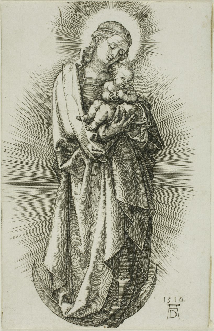 La Vergine sulla Mezzaluna con un Diadema da Albrecht Dürer