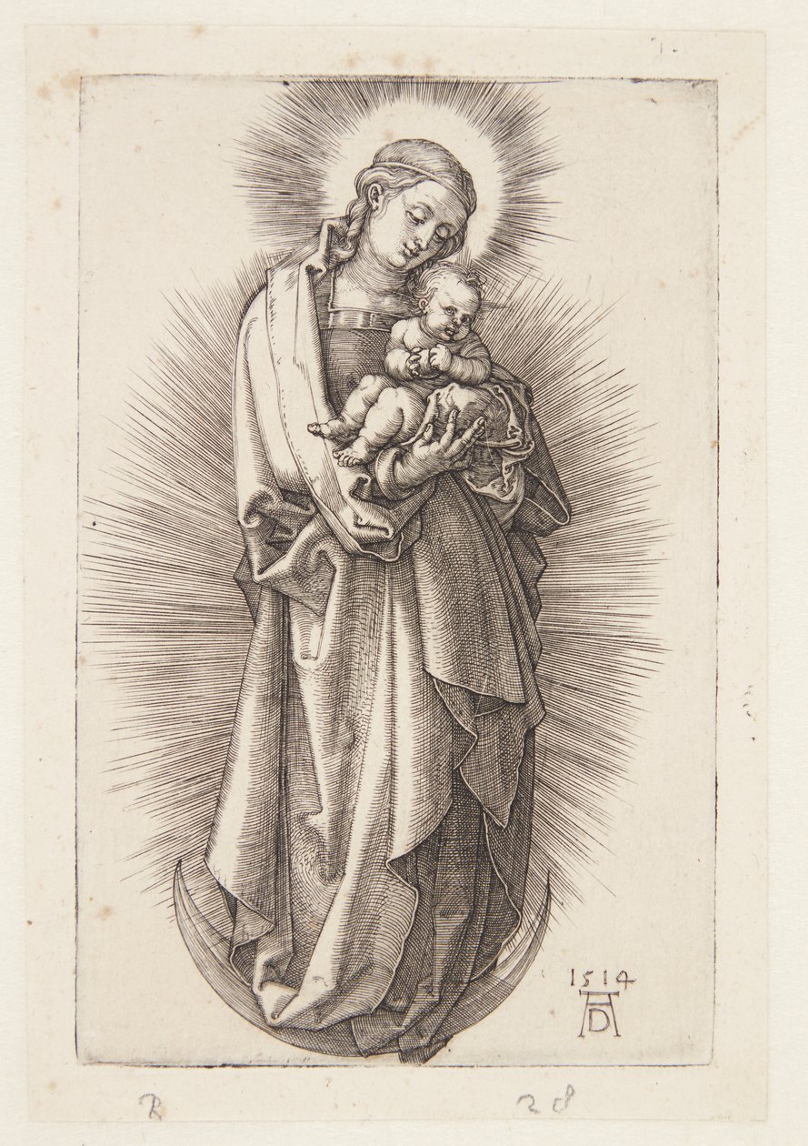 La Vergine sulla mezzaluna con un diadema da Albrecht Dürer