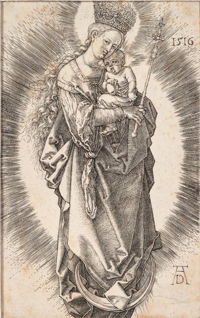La Vergine con una corona di stelle e uno scettro da Albrecht Dürer