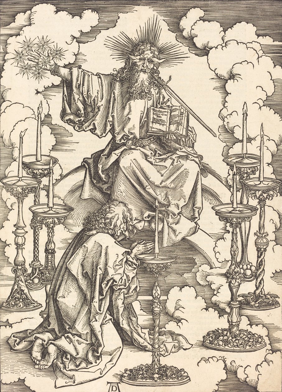La visione dei sette candelabri da Albrecht Dürer