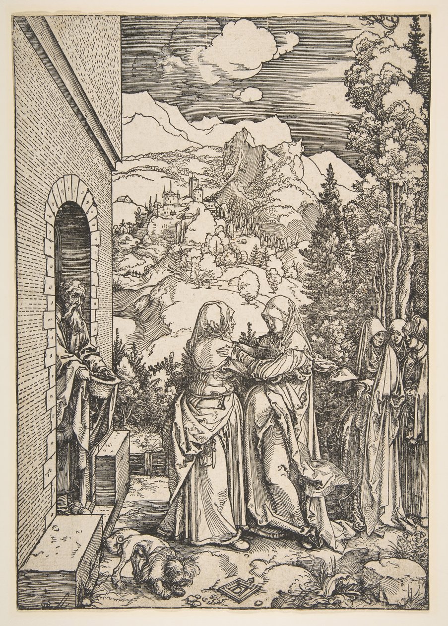 La Visitazione, dalla Vita della Vergine, 1503-4 da Albrecht Dürer