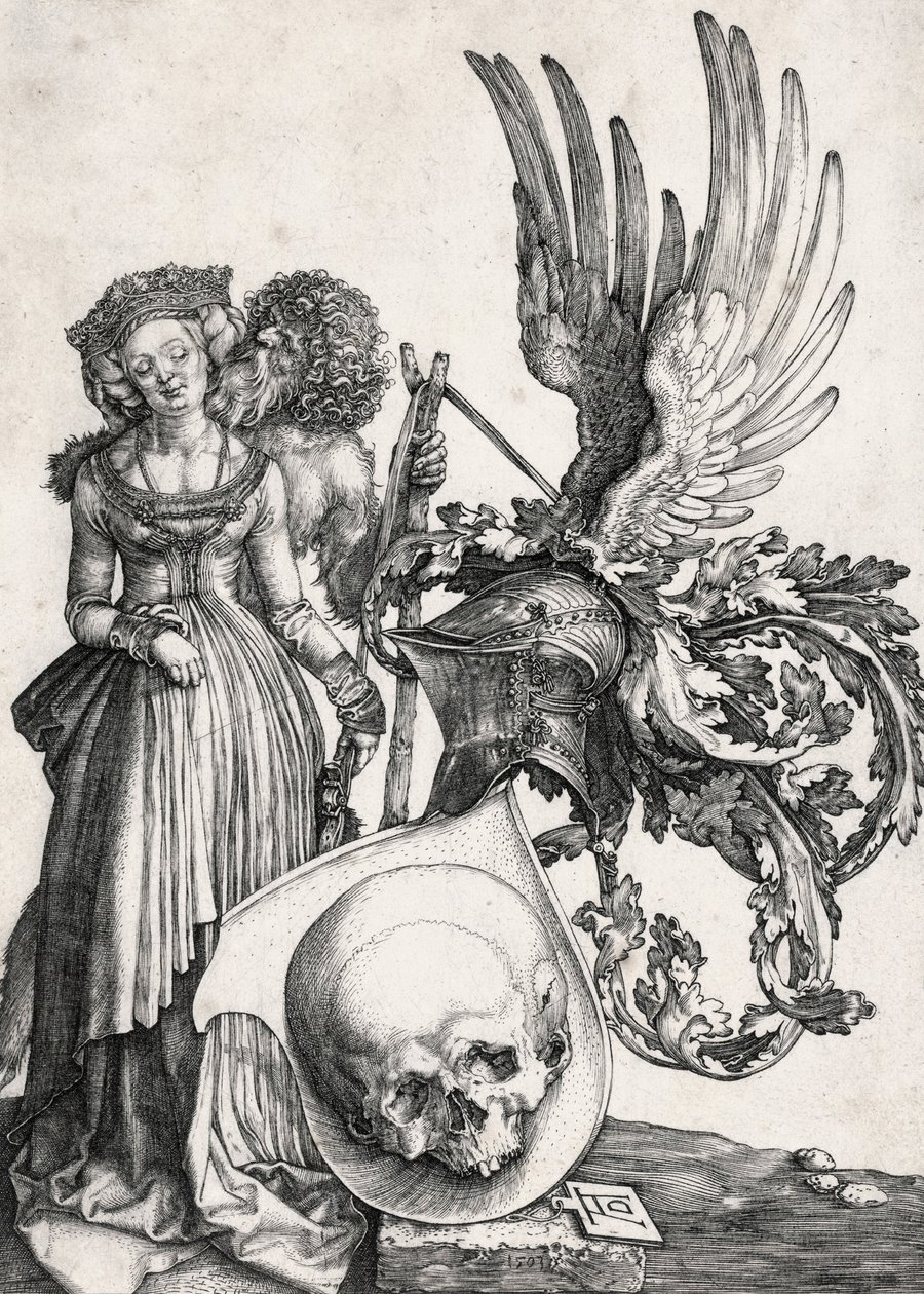 Lo stemma con il teschio, 1503 da Albrecht Dürer
