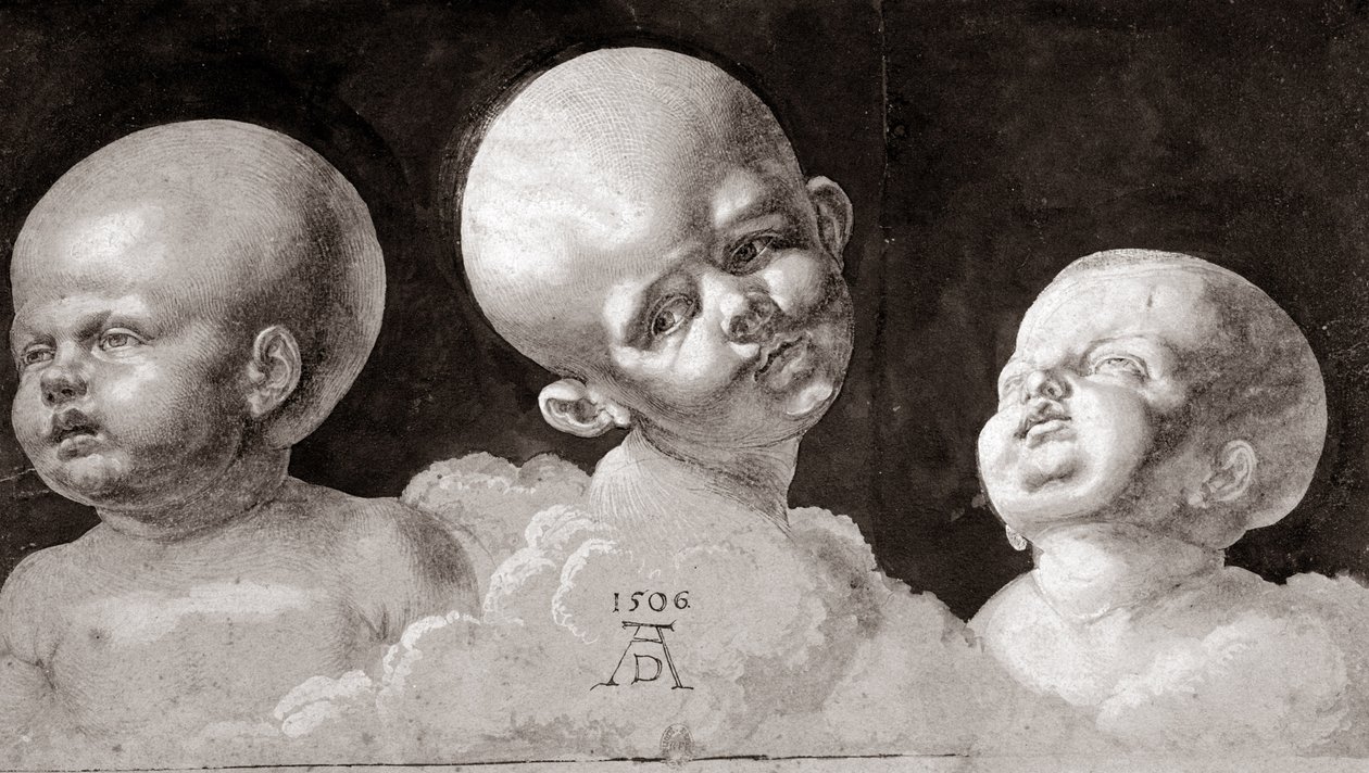 Tre teste di bambini da Albrecht Dürer