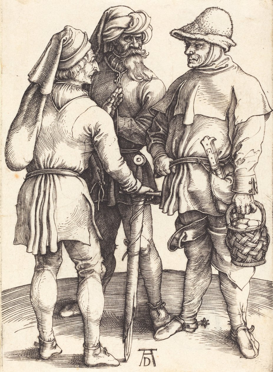 Tre Contadini in Conversazione da Albrecht Dürer