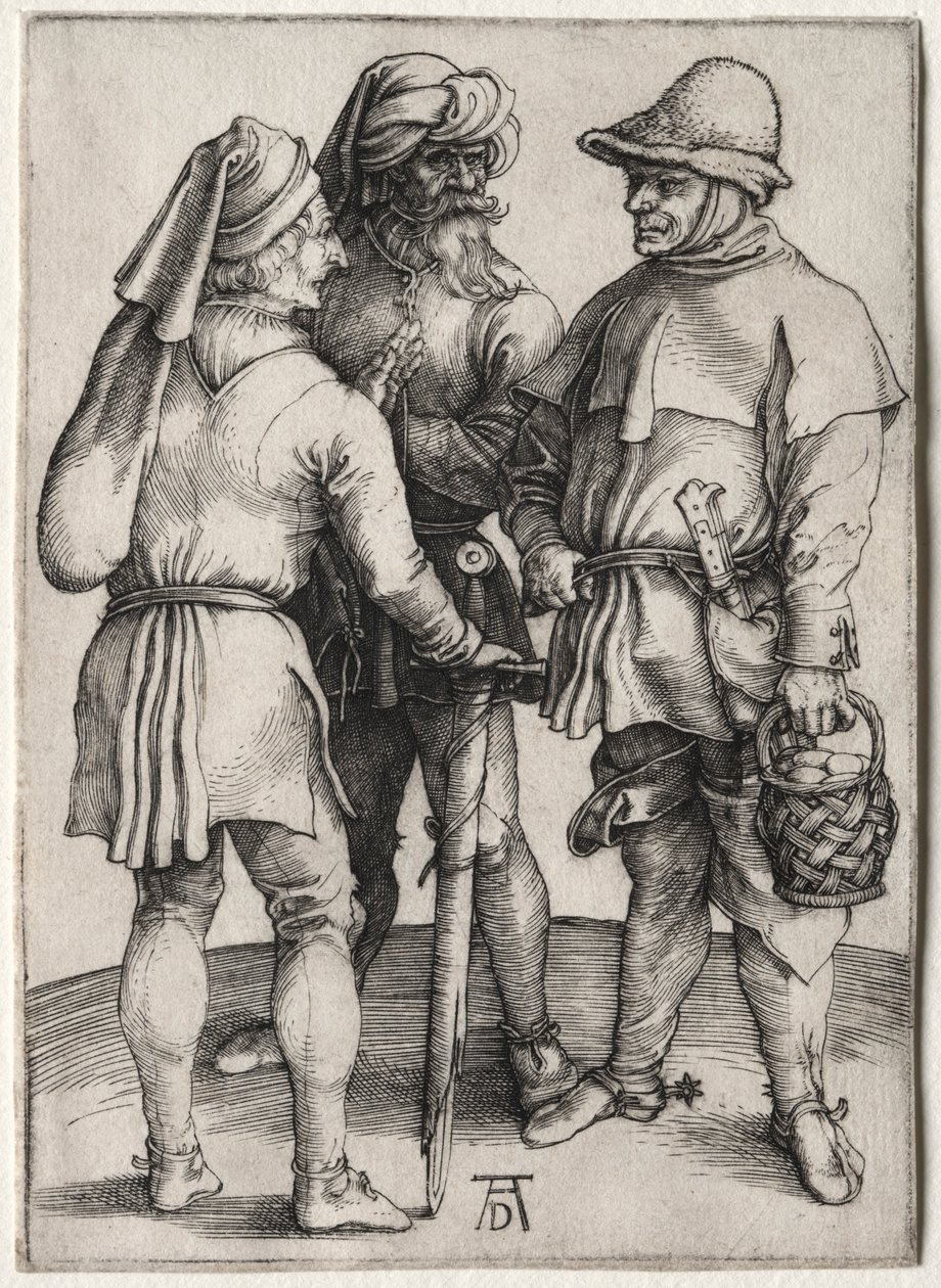 Tre contadini in conversazione, c. 1497 da Albrecht Dürer