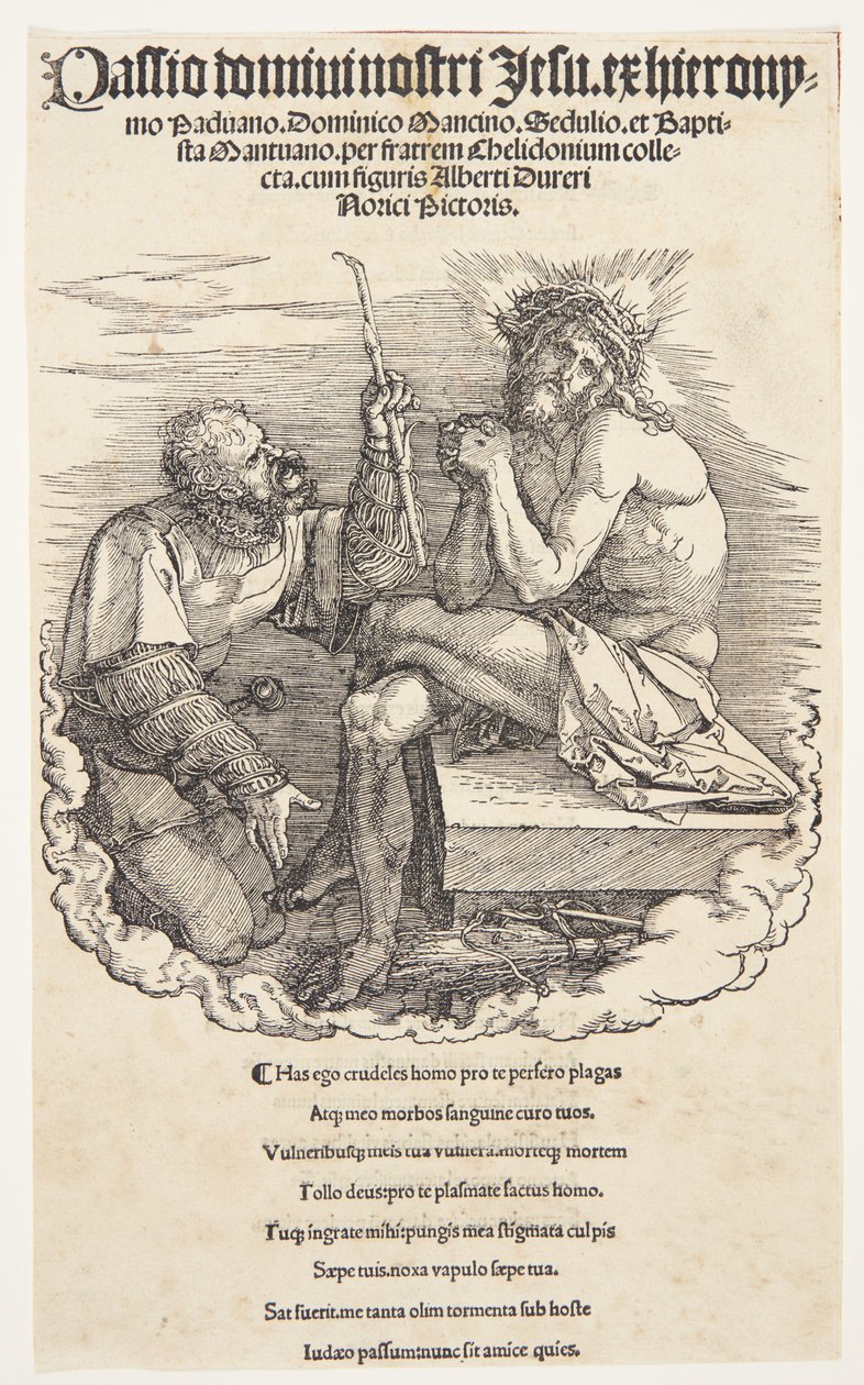 Pagina del titolo: La derisione di Cristo da Albrecht Dürer