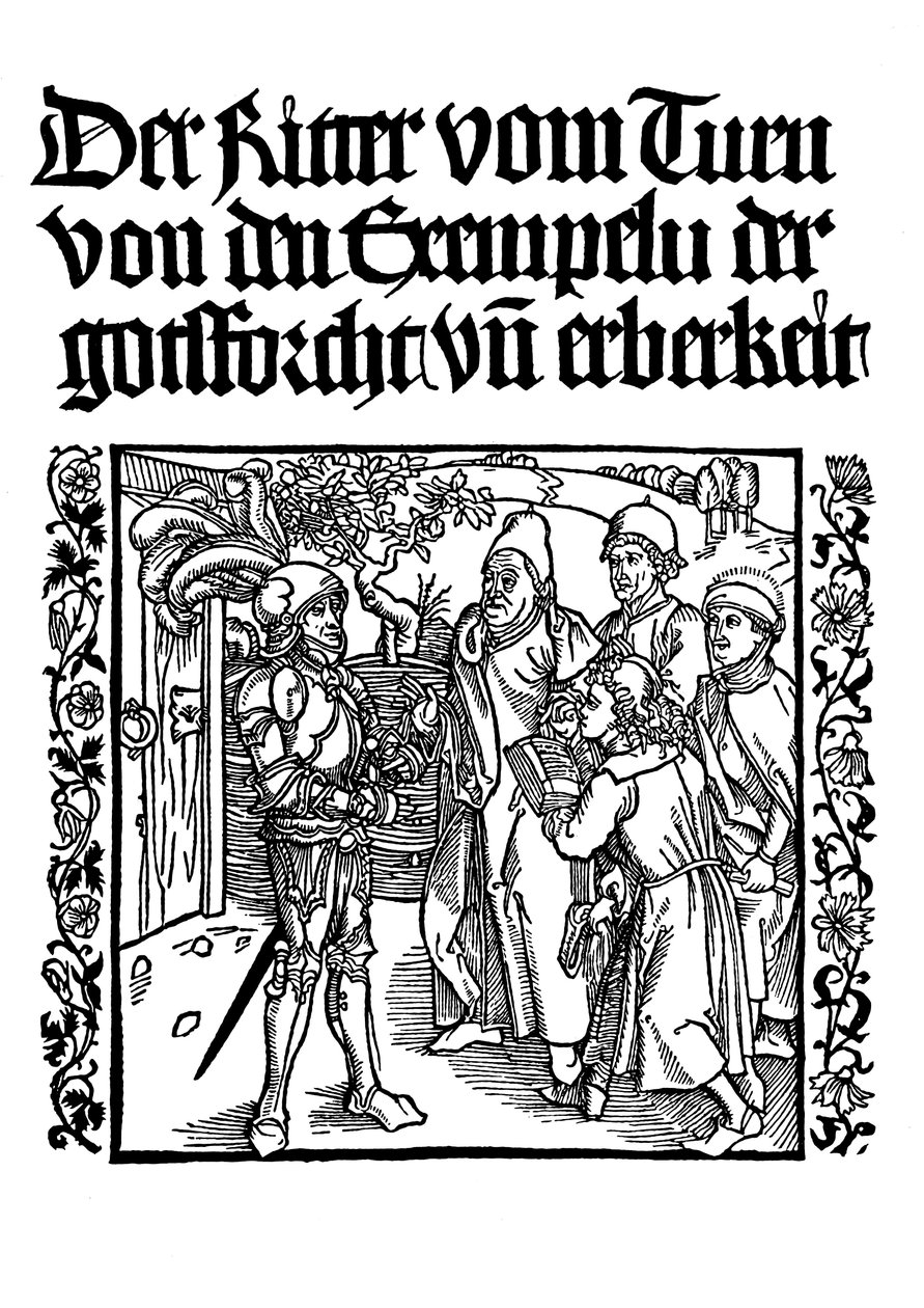 Pagina del titolo del Libro del Cavaliere della Torre, c1495 da Albrecht Dürer