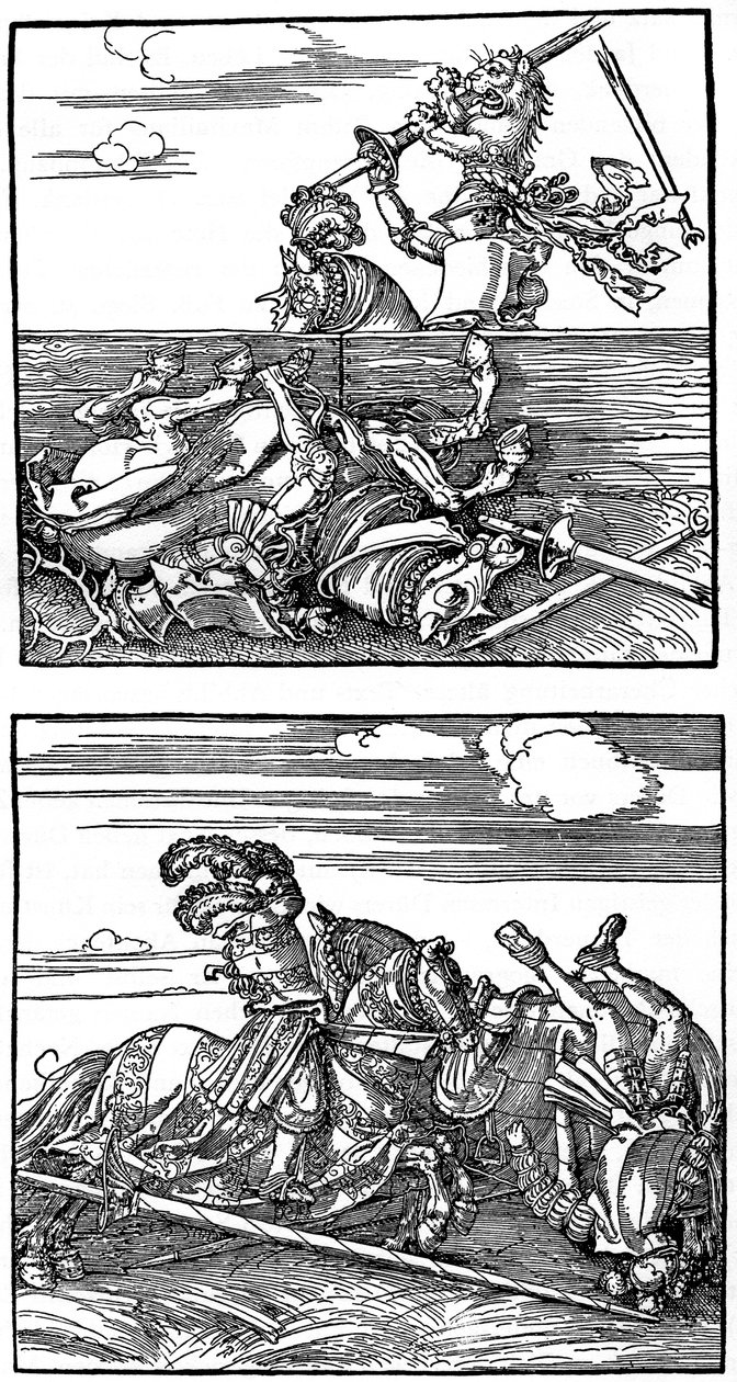 Scene di torneo, 1515-1516, 1936 da Albrecht Dürer