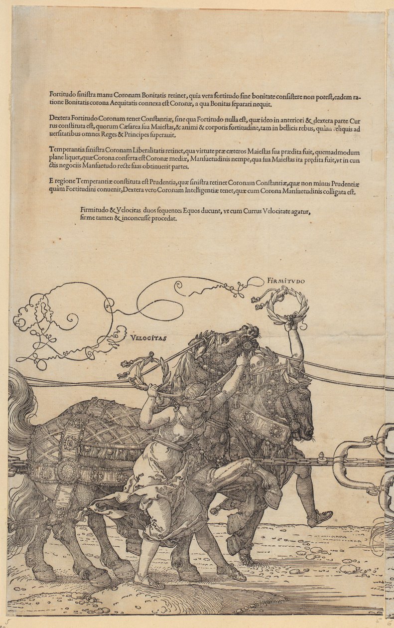 Velocitas, tavola 5 della serie "Il grande carro trionfale" da Albrecht Dürer
