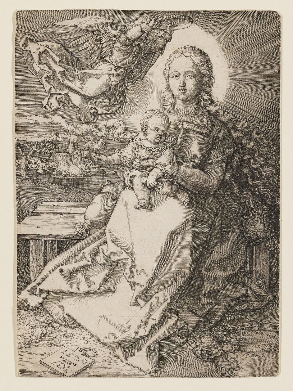 La Vergine incoronata da un angelo da Albrecht Dürer