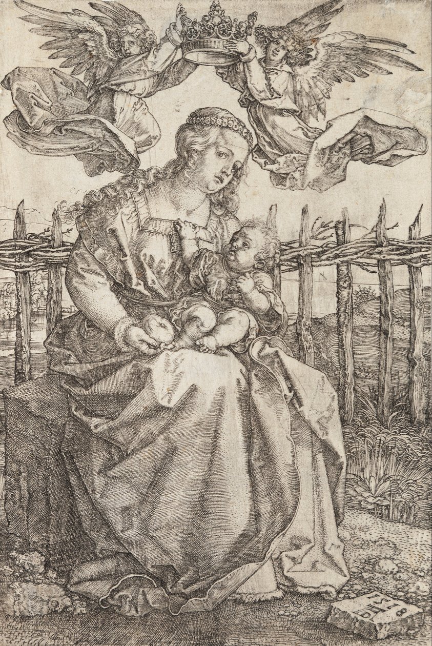 La Vergine Maria incoronata da due angeli da Albrecht Dürer