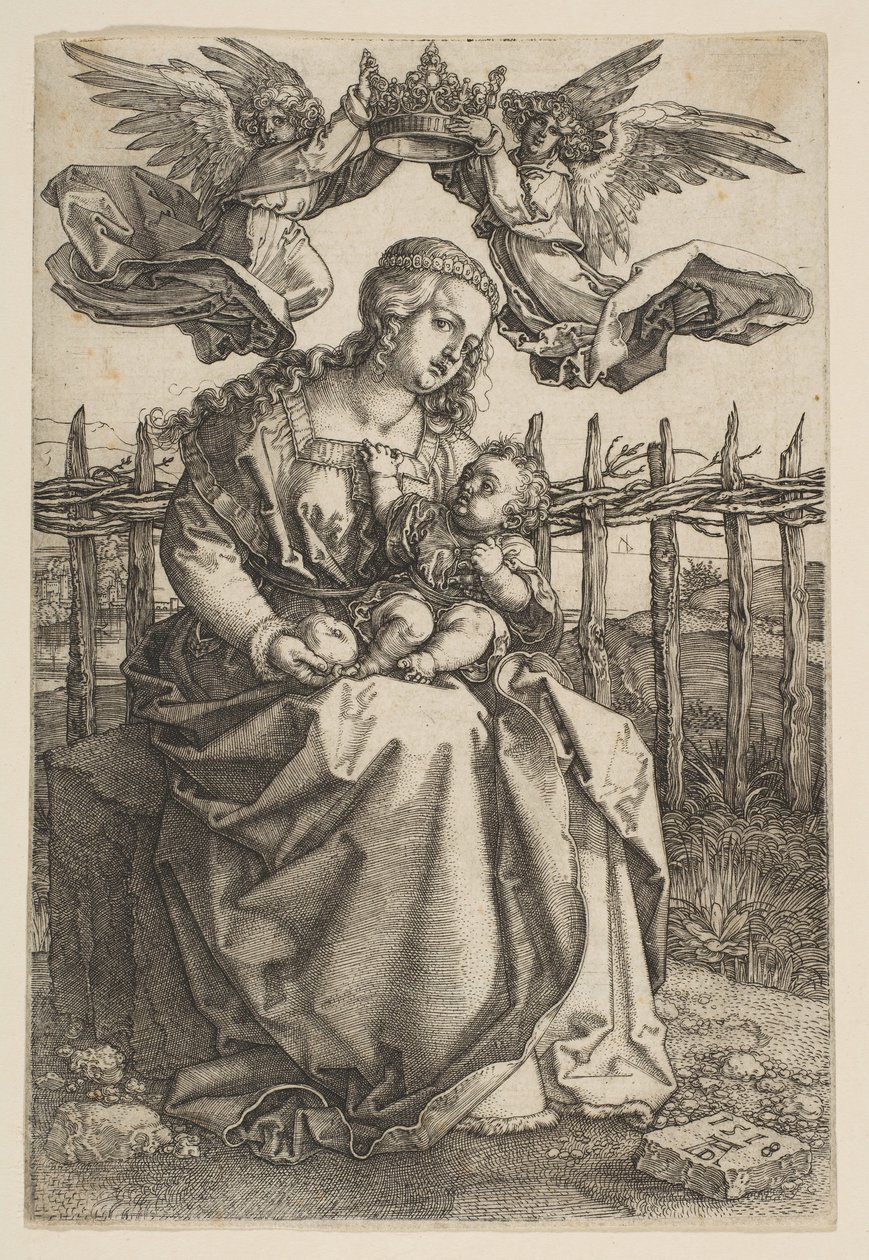 Vergine e Bambino incoronati da due angeli da Albrecht Dürer
