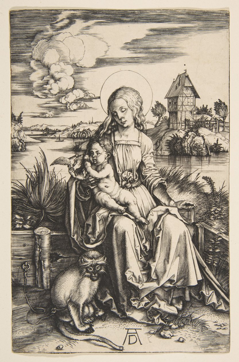 Vergine col Bambino e la scimmia da Albrecht Dürer