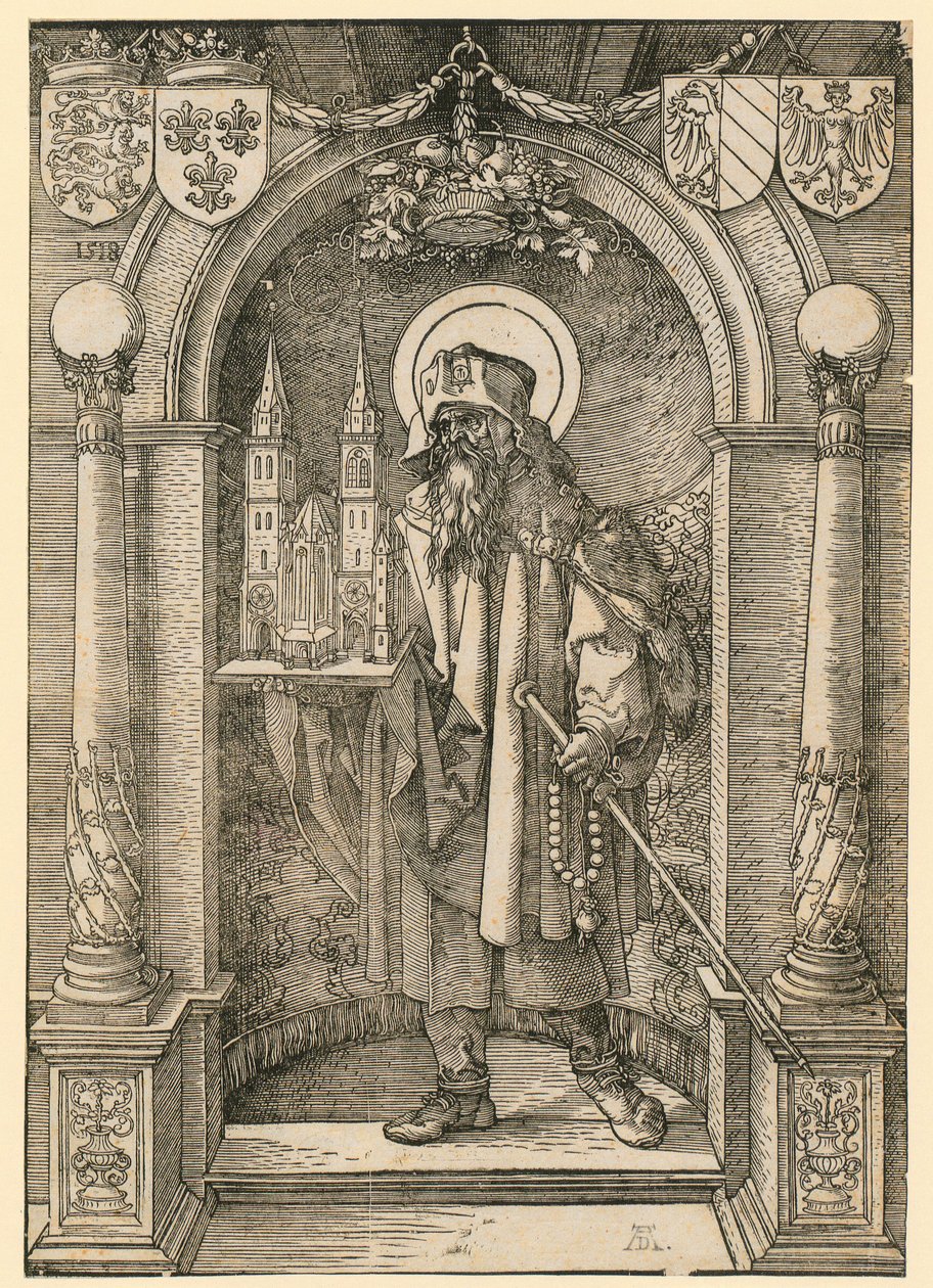 Stemma di Johannes Stabius con corona d’alloro da Albrecht Dürer