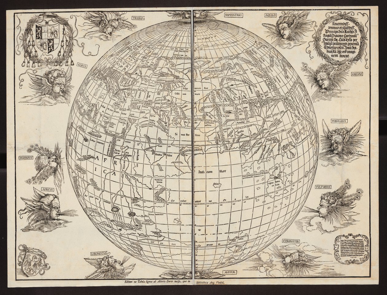 Mappa del mondo di Johannes Stabius da Albrecht Dürer