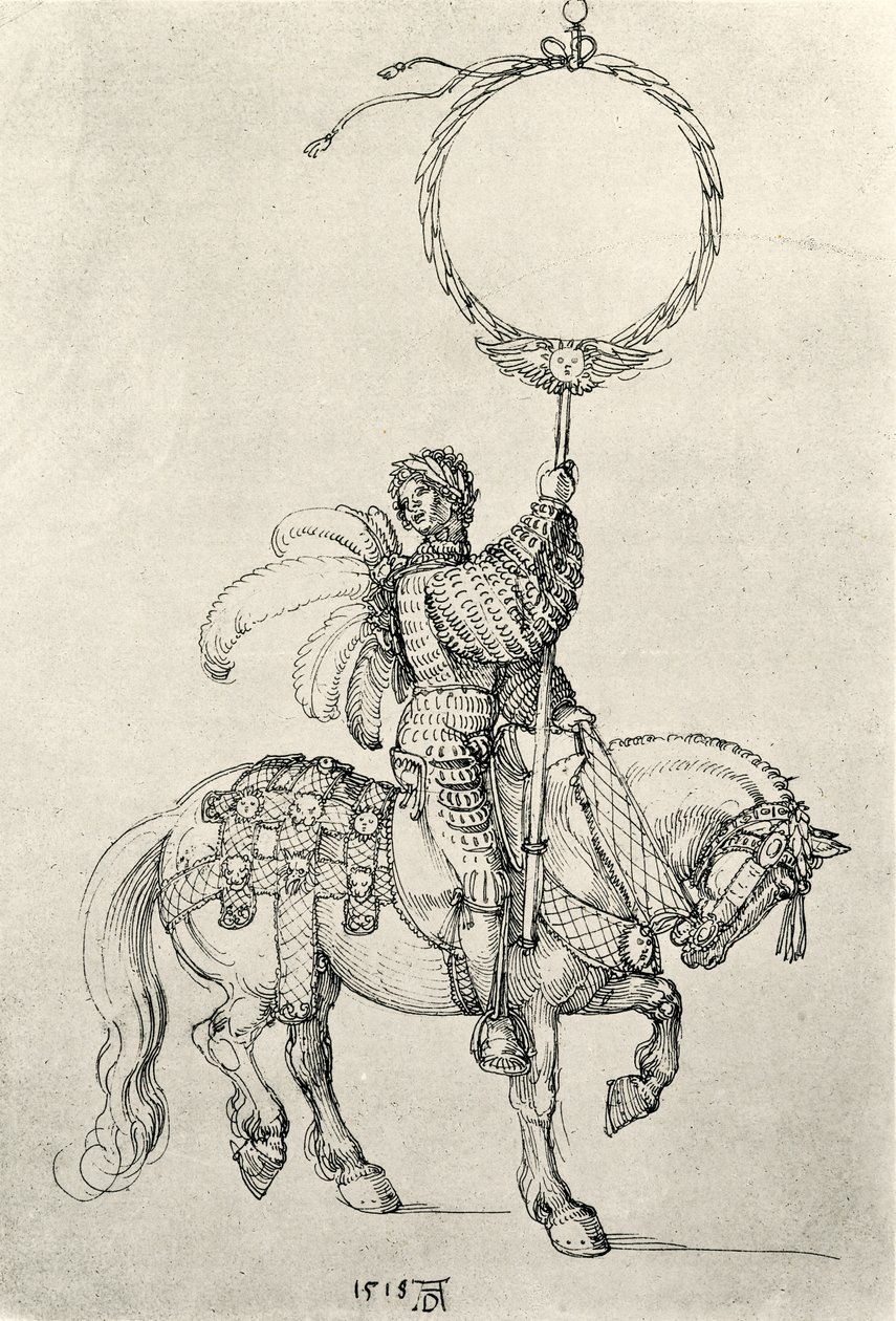 Giovane cavaliere come portatore di corona da Albrecht Dürer