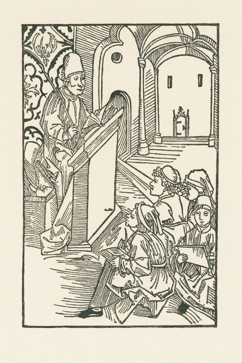 Un insegnante con quattro studenti da Albrecht Dürer or Duerer