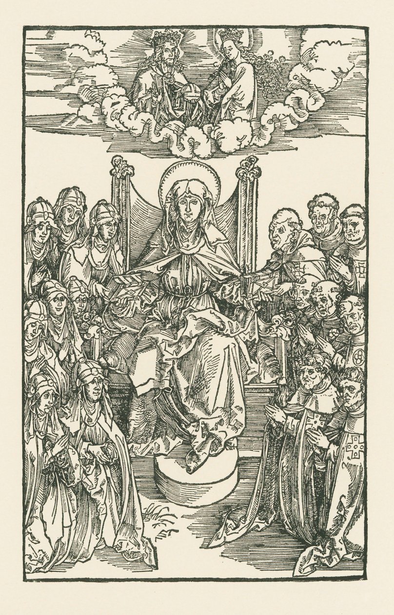 Birgitta circondata da monache e monaci da Albrecht Dürer or Duerer