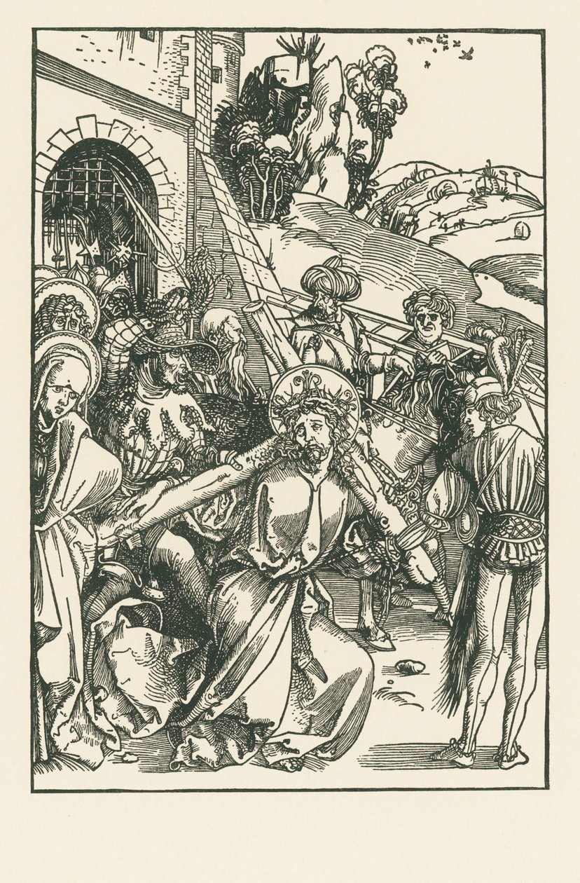 Cristo portacroce, 1500 circa (xilografia) da Albrecht Dürer or Duerer