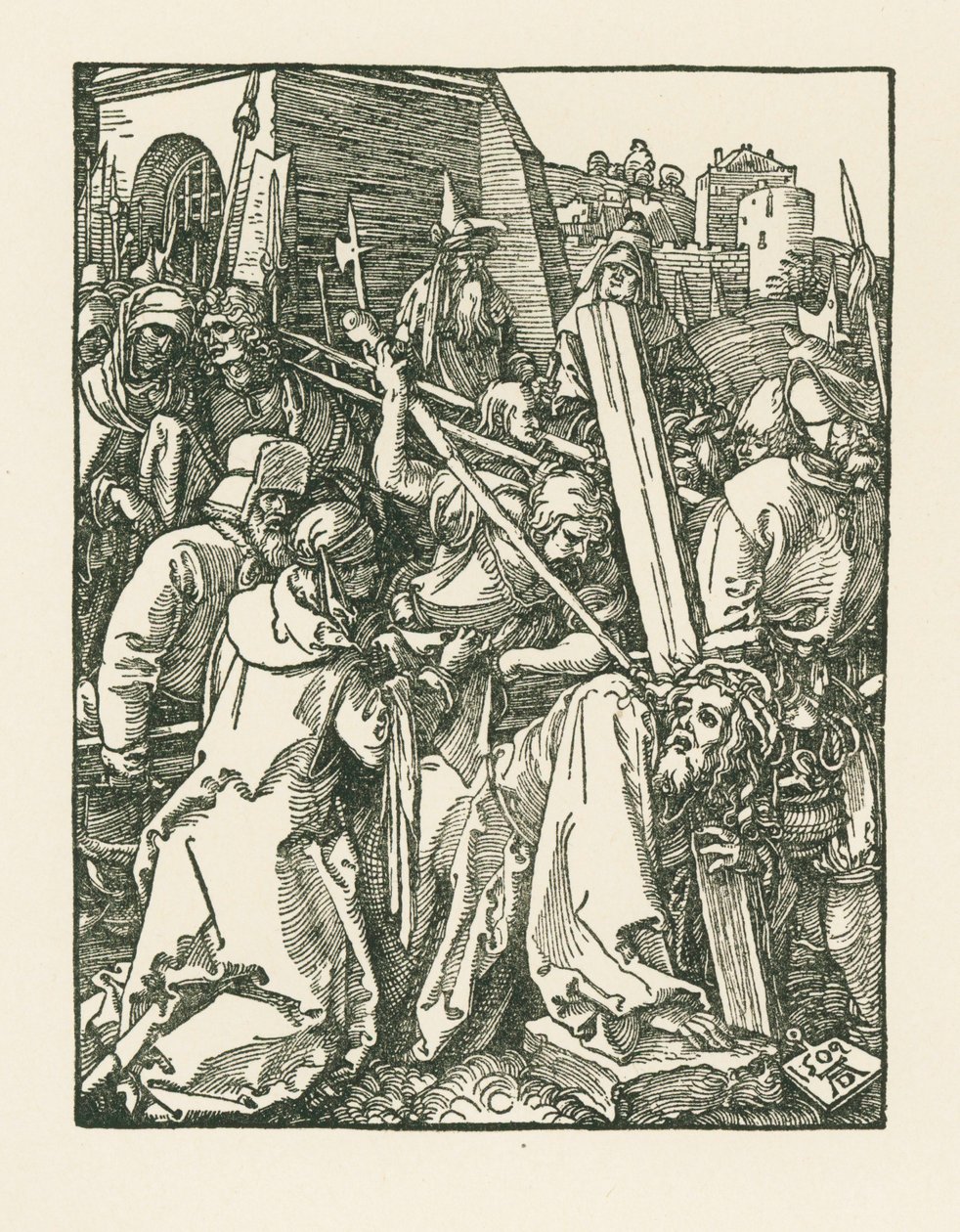 Cristo che porta la croce da Albrecht Dürer or Duerer