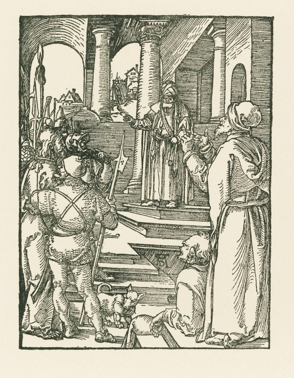 Cristo davanti a Pilato, 1508-09 circa (xilografia) da Albrecht Dürer or Duerer