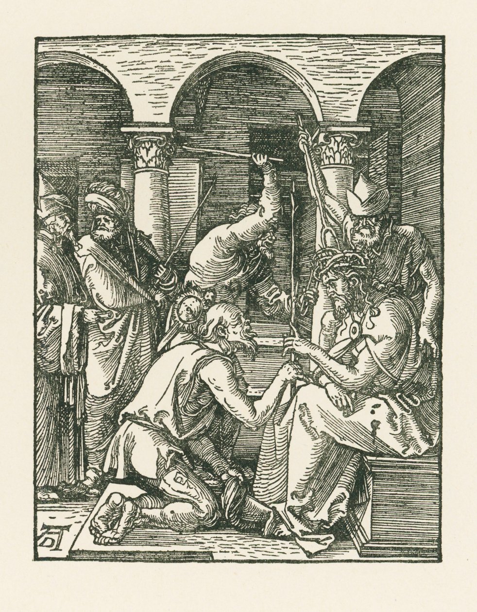 Cristo incoronato di spine, 1509 circa (xilografia) da Albrecht Dürer or Duerer