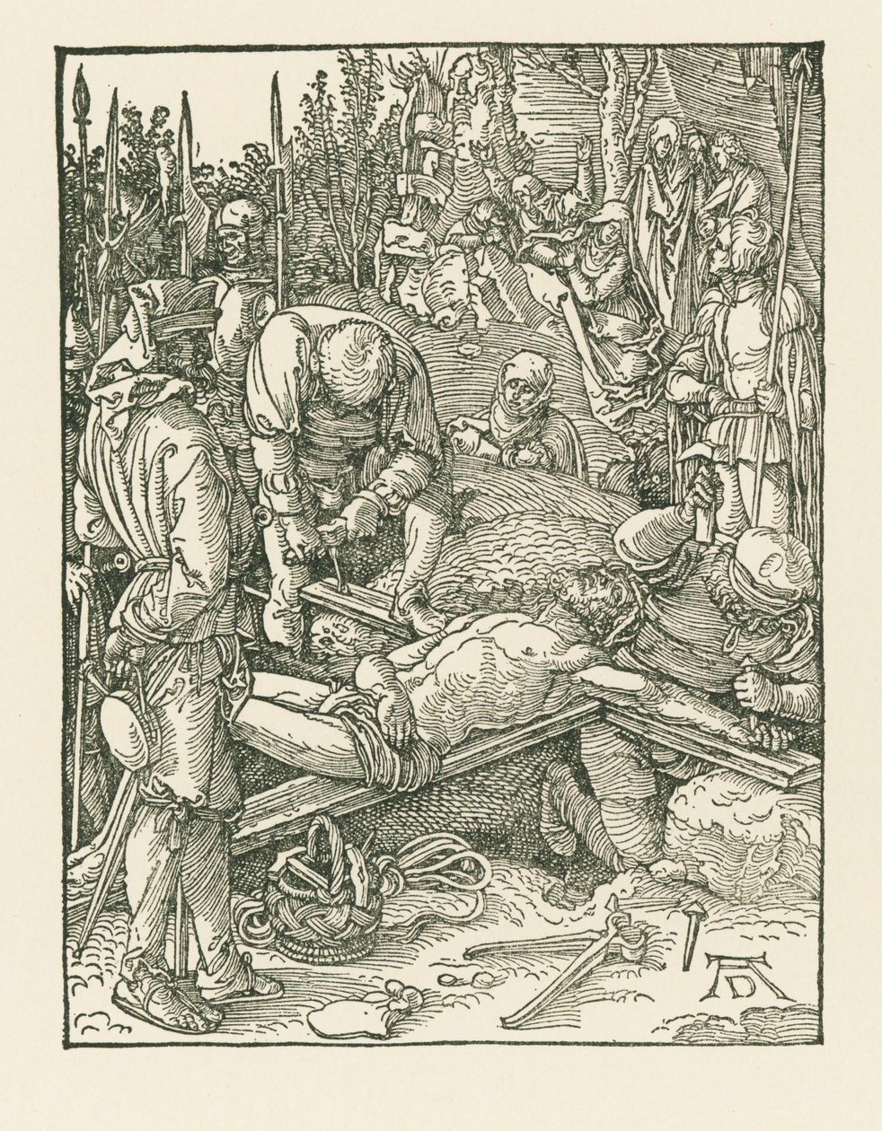 Cristo inchiodato alla croce, 1509 circa (xilografia) da Albrecht Dürer or Duerer
