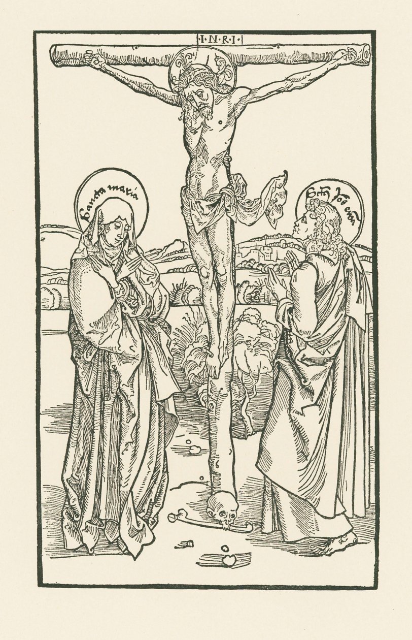 Cristo in croce con Maria Vergine e San Giovanni da Albrecht Dürer or Duerer