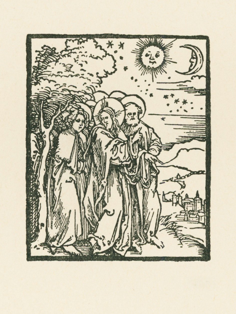 Cristo mostra ai suoi discepoli i segni nel cielo da Albrecht Dürer or Duerer