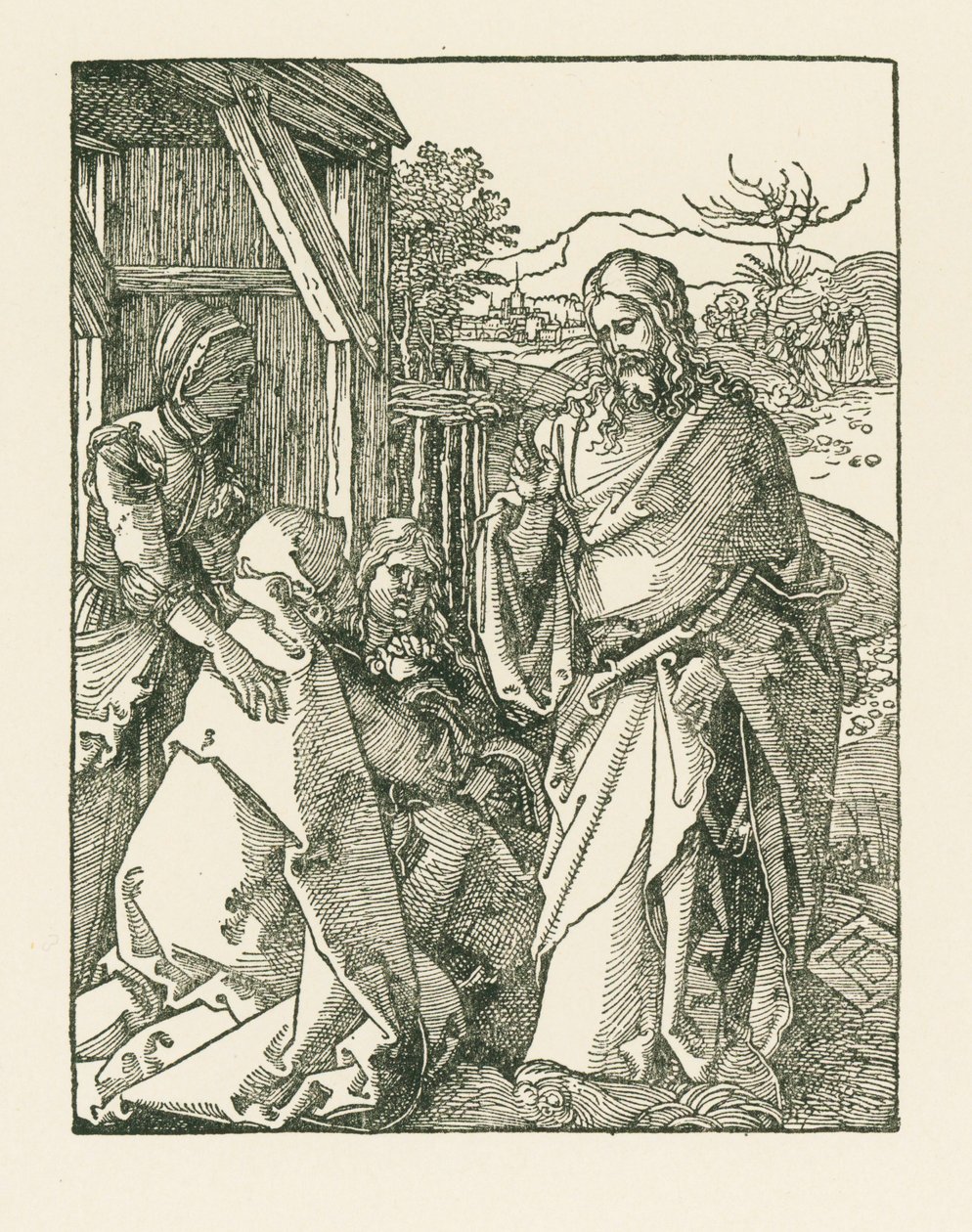 Cristo si congeda dalla Madre, 1508-09 circa (xilografia) da Albrecht Dürer or Duerer