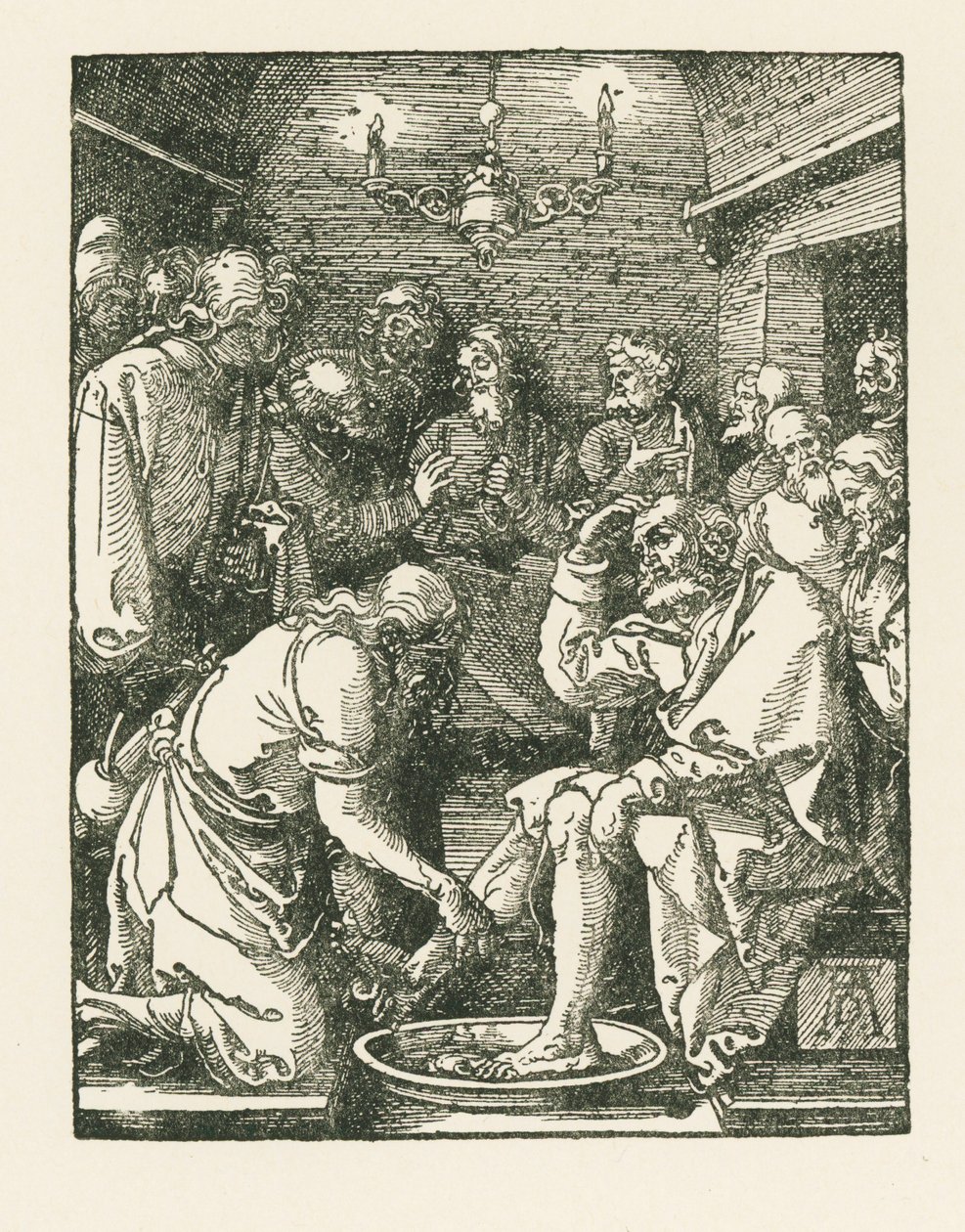 Cristo che lava i piedi a Pietro, 1508-08 circa (xilografia) da Albrecht Dürer or Duerer