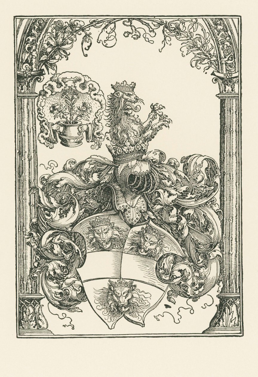 Stemma di Jacob de Bannissis, 1515 circa (xilografia) da Albrecht Dürer or Duerer