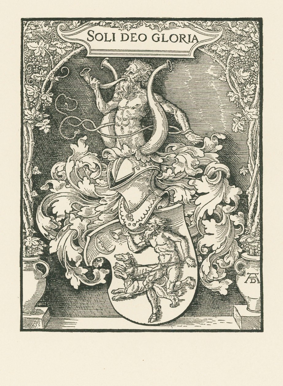 Stemma di Johann Tscherte, 1518 circa (xilografia) da Albrecht Dürer or Duerer