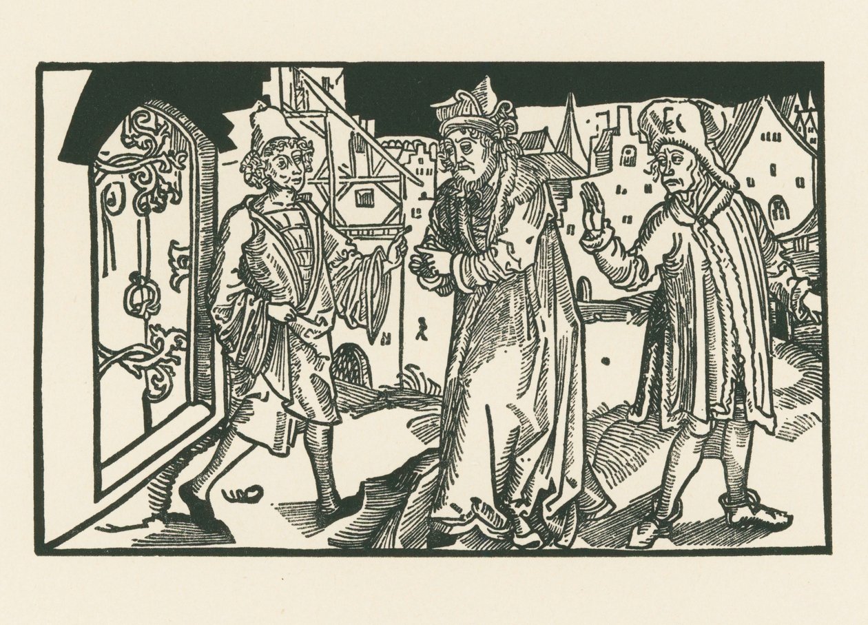 Davus, Simo e Chremes, 1492-93 circa (xilografia) da Albrecht Dürer or Duerer