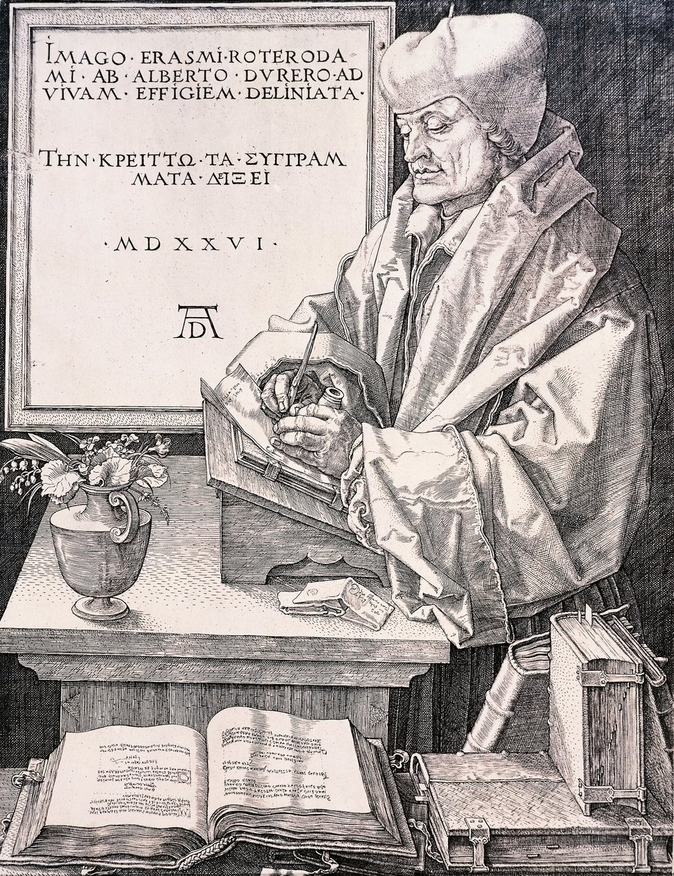 Erasmo da Rotterdam, umanista e teologo da Albrecht Dürer