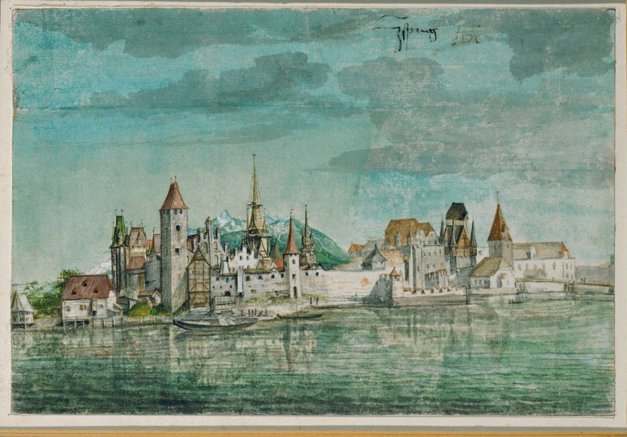 Innsbruck vista attraverso il fiume Inn da Albrecht Dürer or Duerer