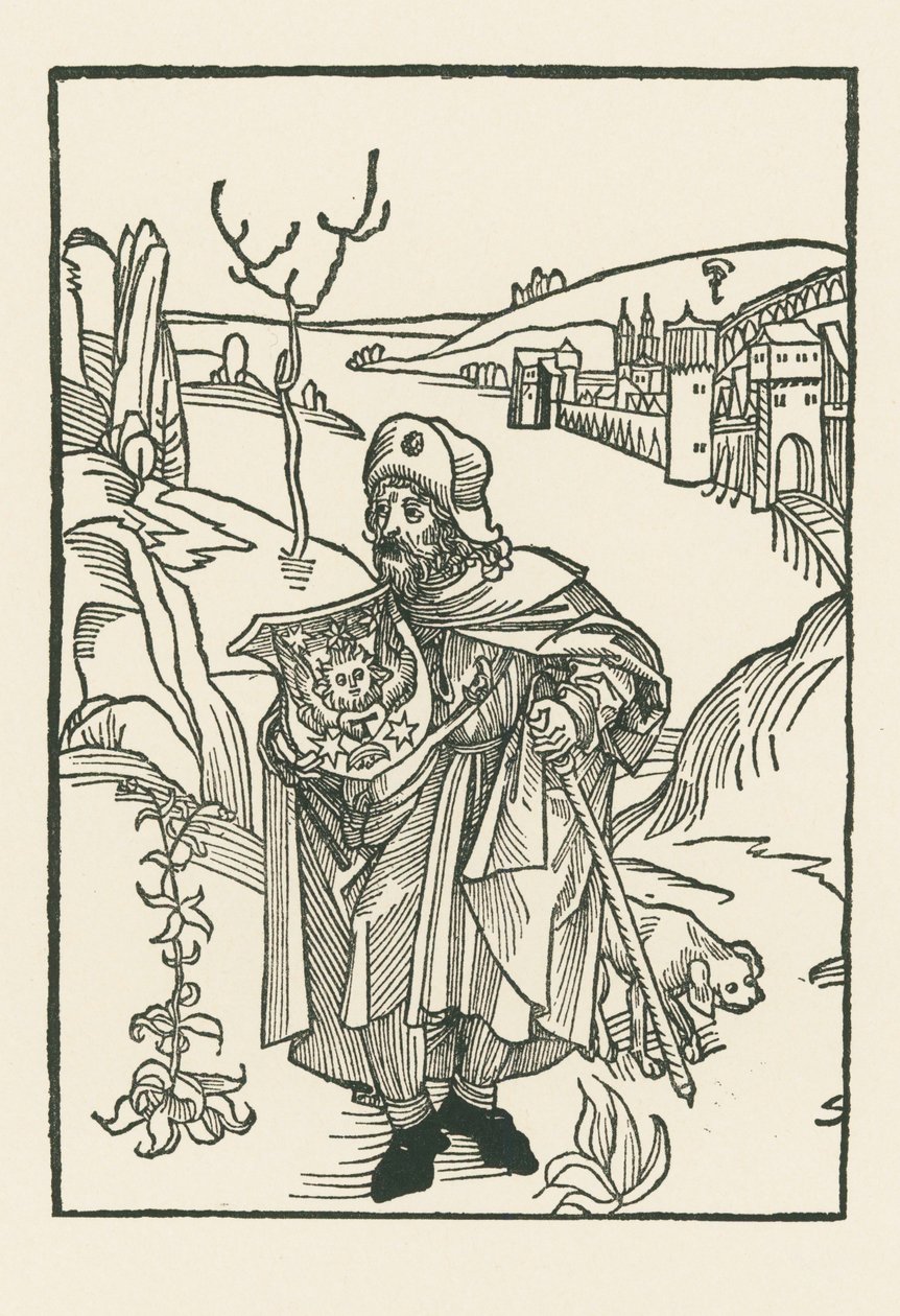Jean Charlier de Gerson come pellegrino da Albrecht Dürer or Duerer