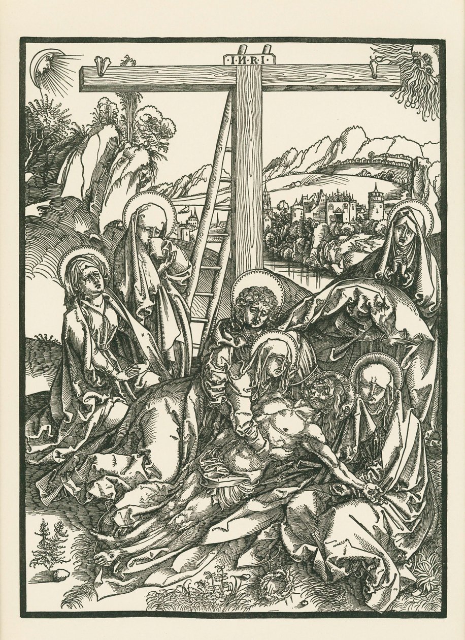 Compianto per Cristo, 1500 circa (xilografia) da Albrecht Dürer or Duerer