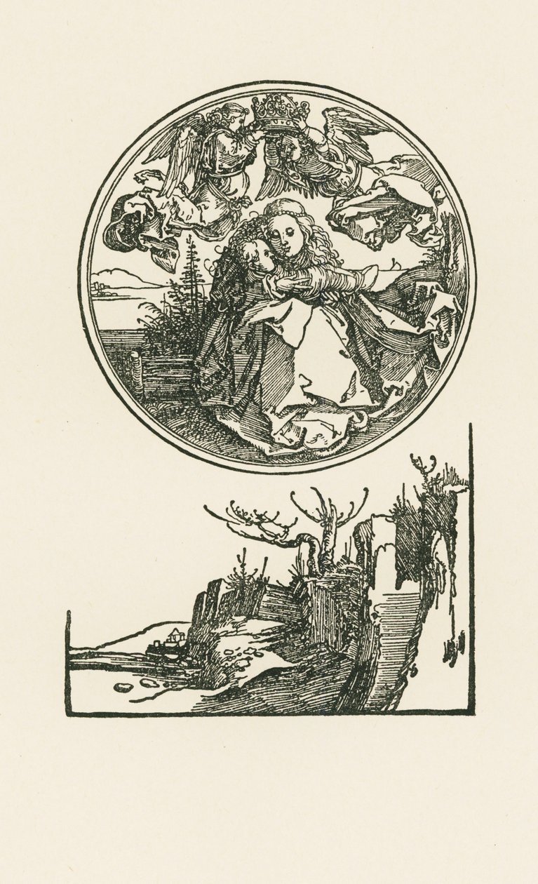 Madonna in cerchio, 1514 circa (xilografia) da Albrecht Dürer or Duerer