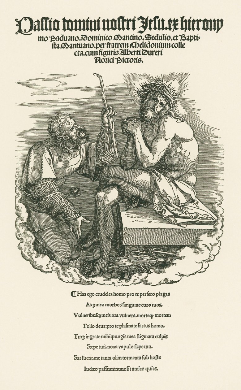 Uomo dei dolori deriso da un soldato, 1511 circa (xilografia) da Albrecht Dürer or Duerer