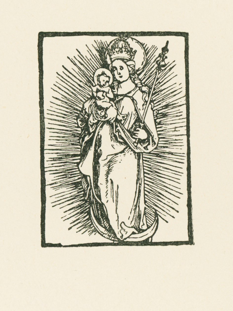 Maria Vergine come Regina del Cielo al sole da Albrecht Dürer or Duerer