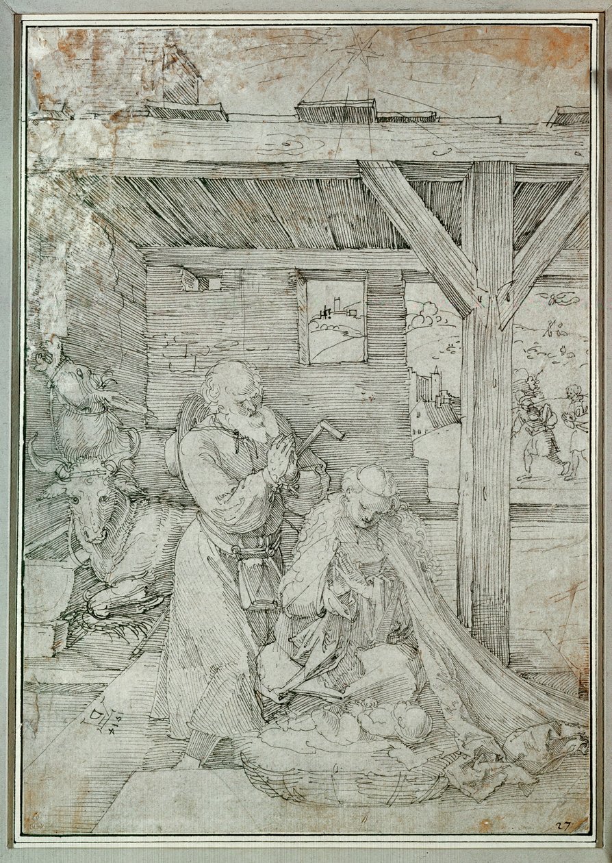 Natività (penna e inchiostro) da Albrecht Dürer or Duerer