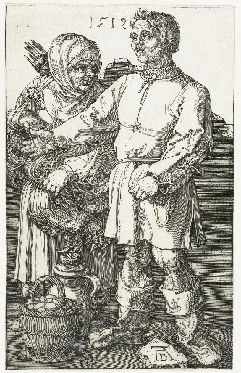 Coppia di contadini al mercato da Albrecht Dürer or Duerer