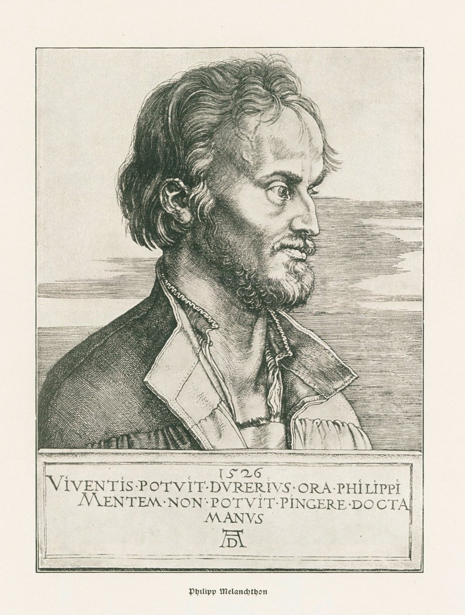 Philipp Melantone. 1526 (incisione) da Albrecht Dürer or Duerer