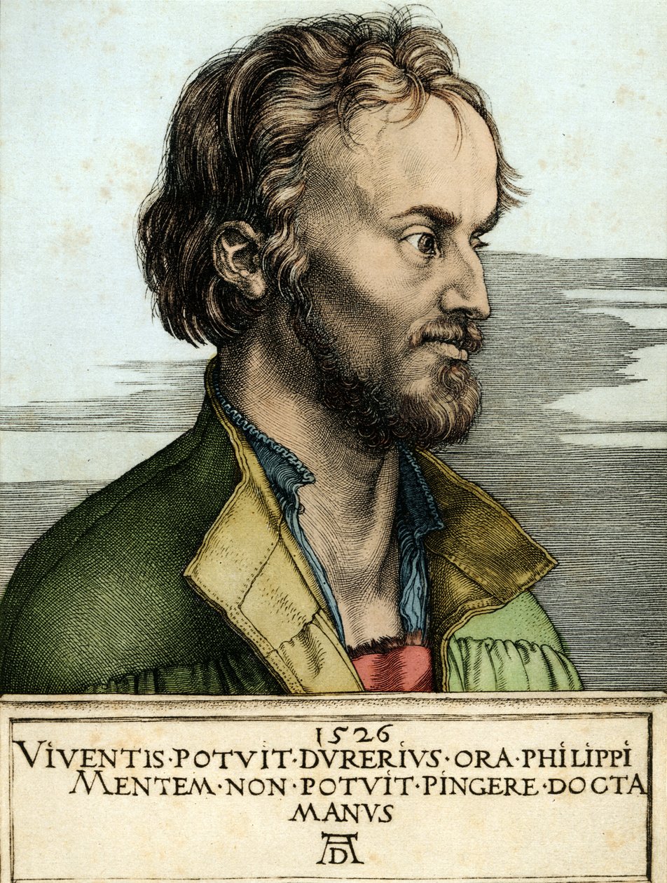 Ritratto di Filippo Melantone (incisione) da Albrecht Dürer