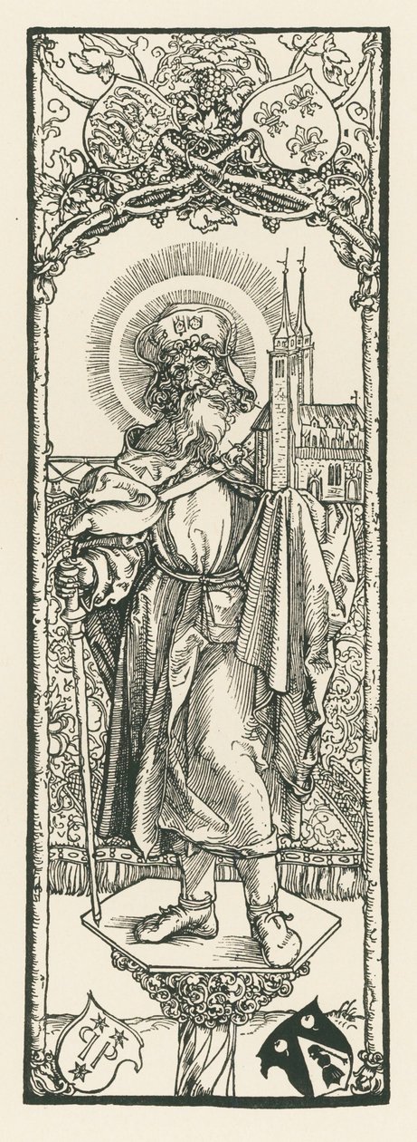 San Sebaldo alla colonna, 1501 circa (xilografia) da Albrecht Dürer or Duerer