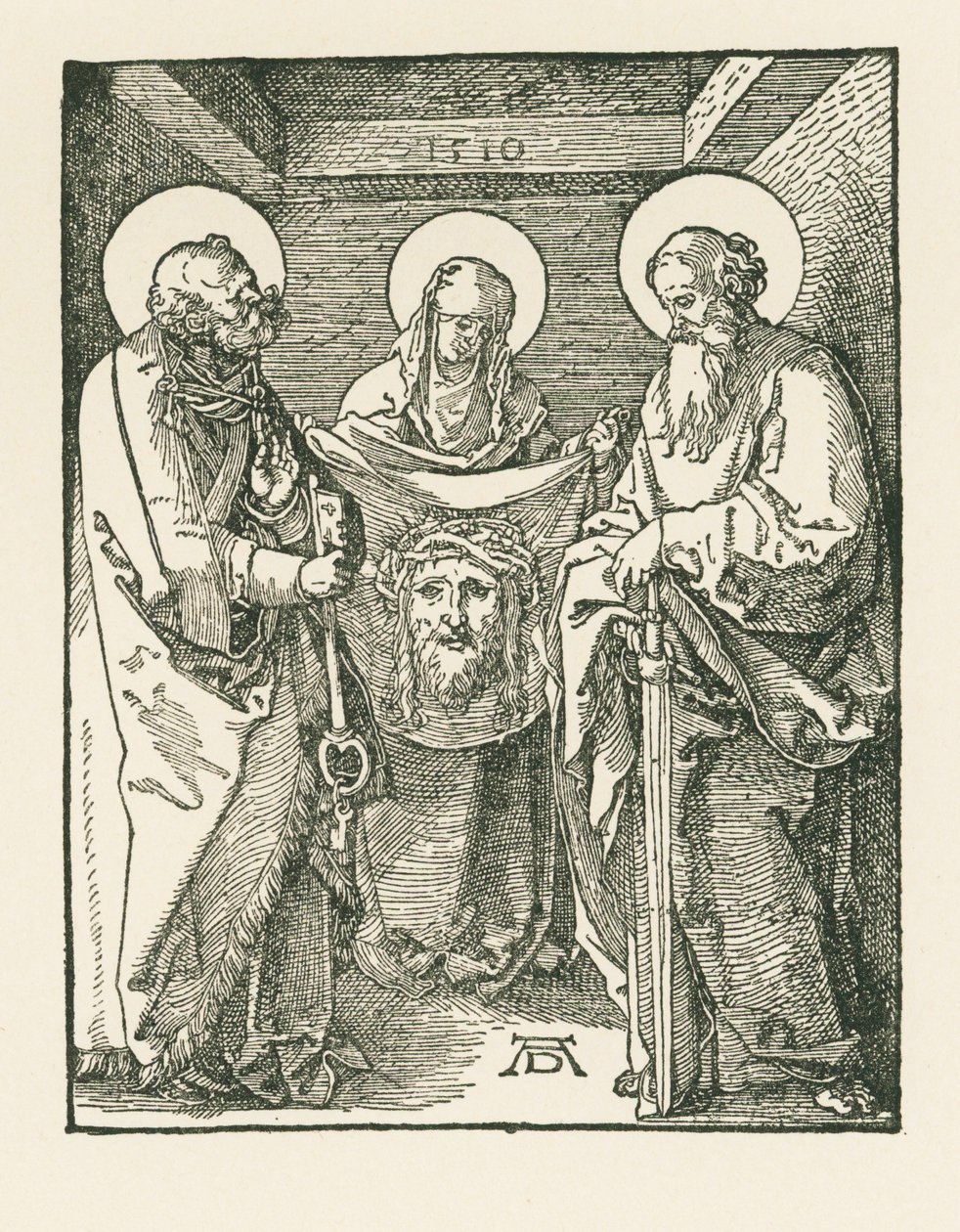 Santa Veronica tra i santi Pietro e Paolo - Il Sudario di Santa Veronica da Albrecht Dürer or Duerer