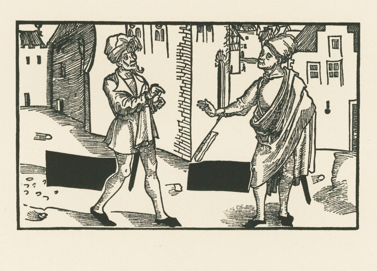 Sannio e Siro, 1492-93 circa (xilografia) da Albrecht Dürer or Duerer
