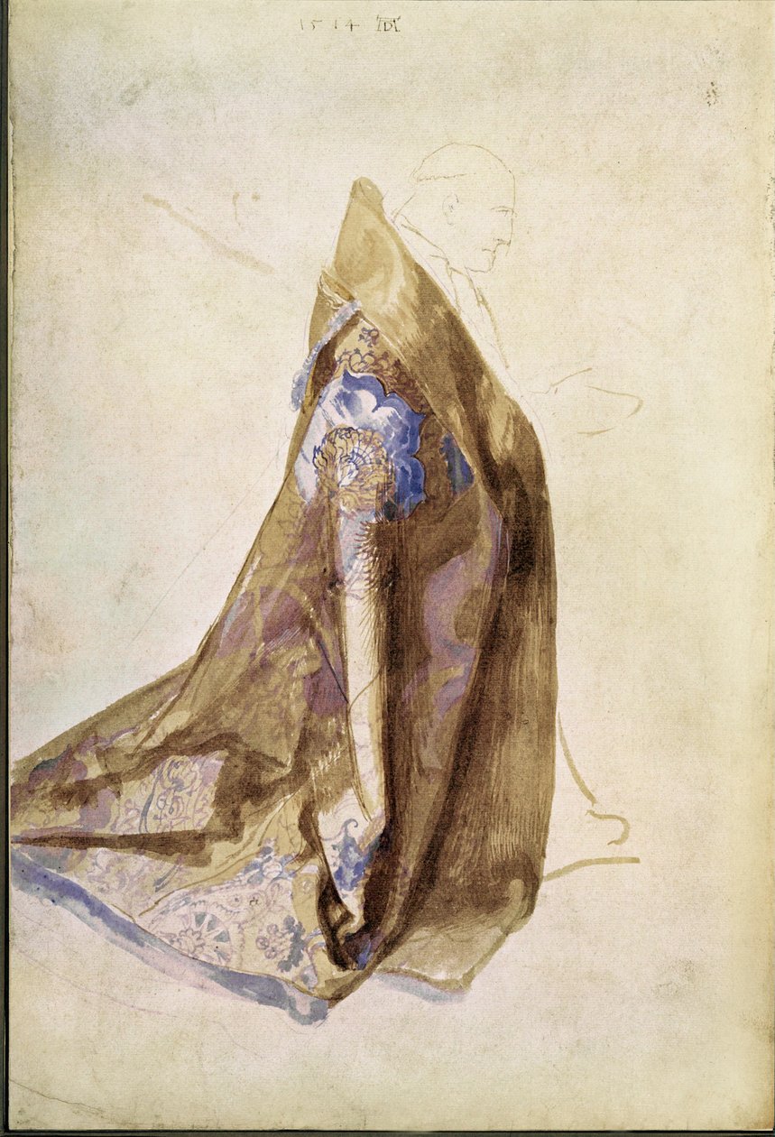 Studio per la veste di papa Giulio II per La Vergine con la corona di rose da Albrecht Dürer or Duerer