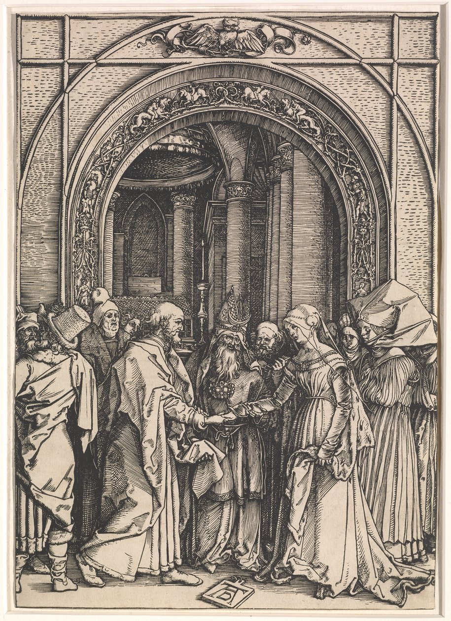 Il fidanzamento della Vergine da: La vita della Vergine, c.1504-05 da Albrecht Dürer